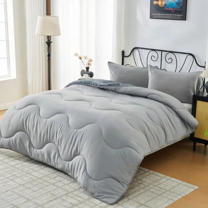 Coverless 10.5 Tog Reversible Wave Duvet