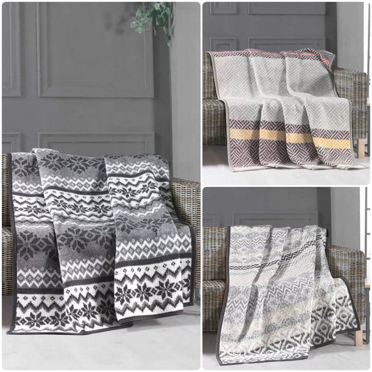 Acrylic Heavyweight Traditional Reversible Blanket