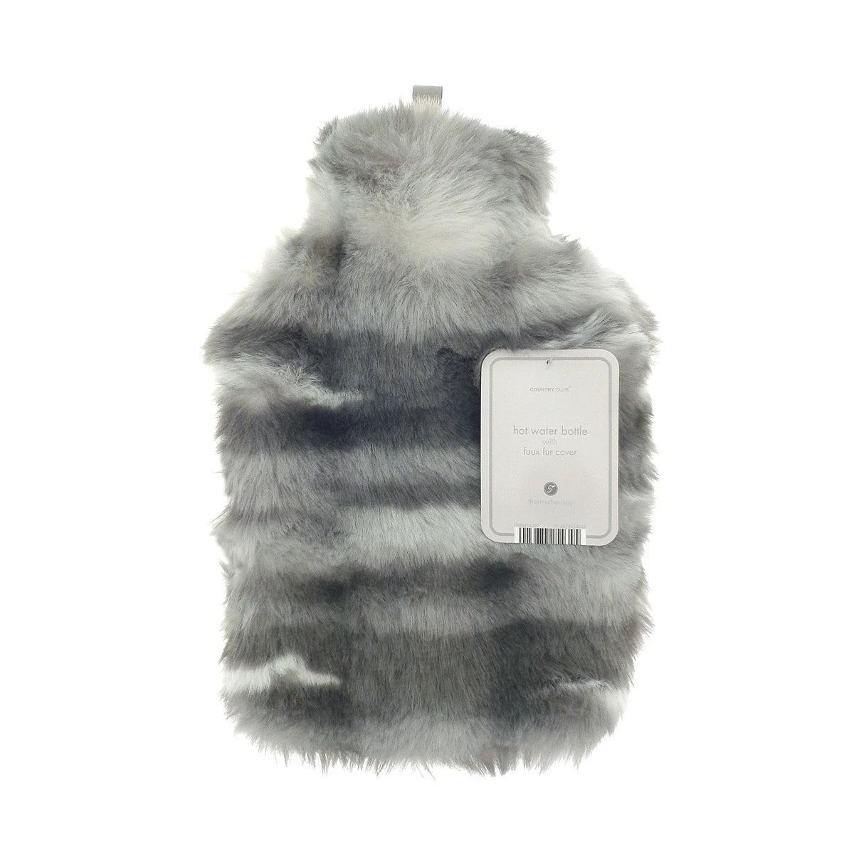 Pebble Ombre Faux Fur 2L Hot Water Bottle - Grey