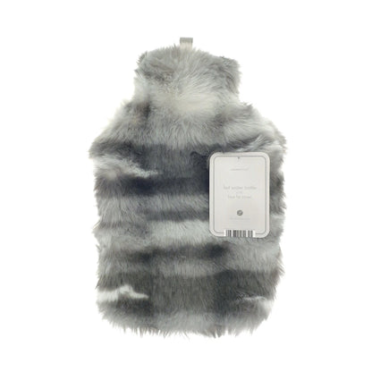 Pebble Ombre Faux Fur 2L Hot Water Bottle - Grey