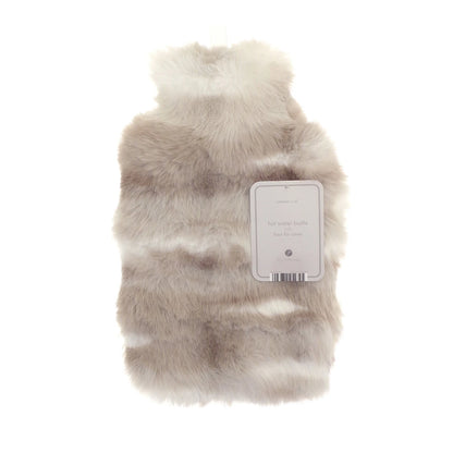 Pebble Ombre Faux Fur 2L Hot Water Bottle - Mink
