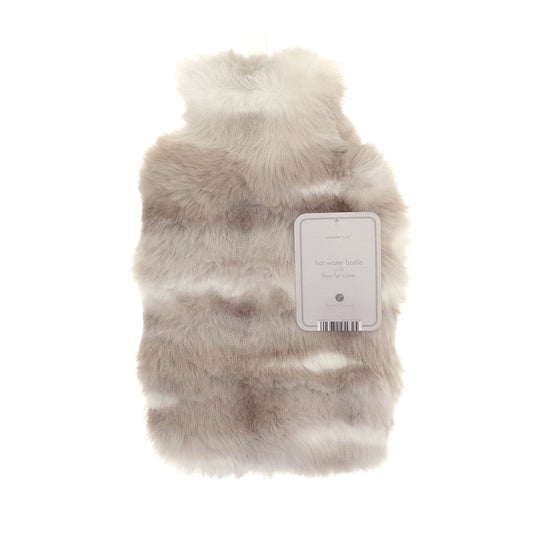 Pebble Ombre Faux Fur 2L Hot Water Bottle - Mink
