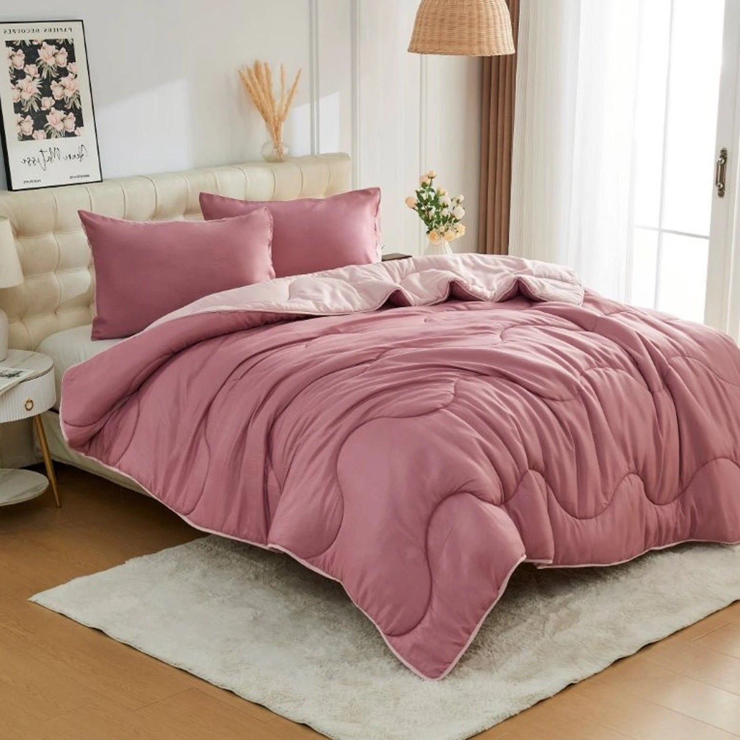 Coverless 10.5 Tog Reversible Wave Duvet