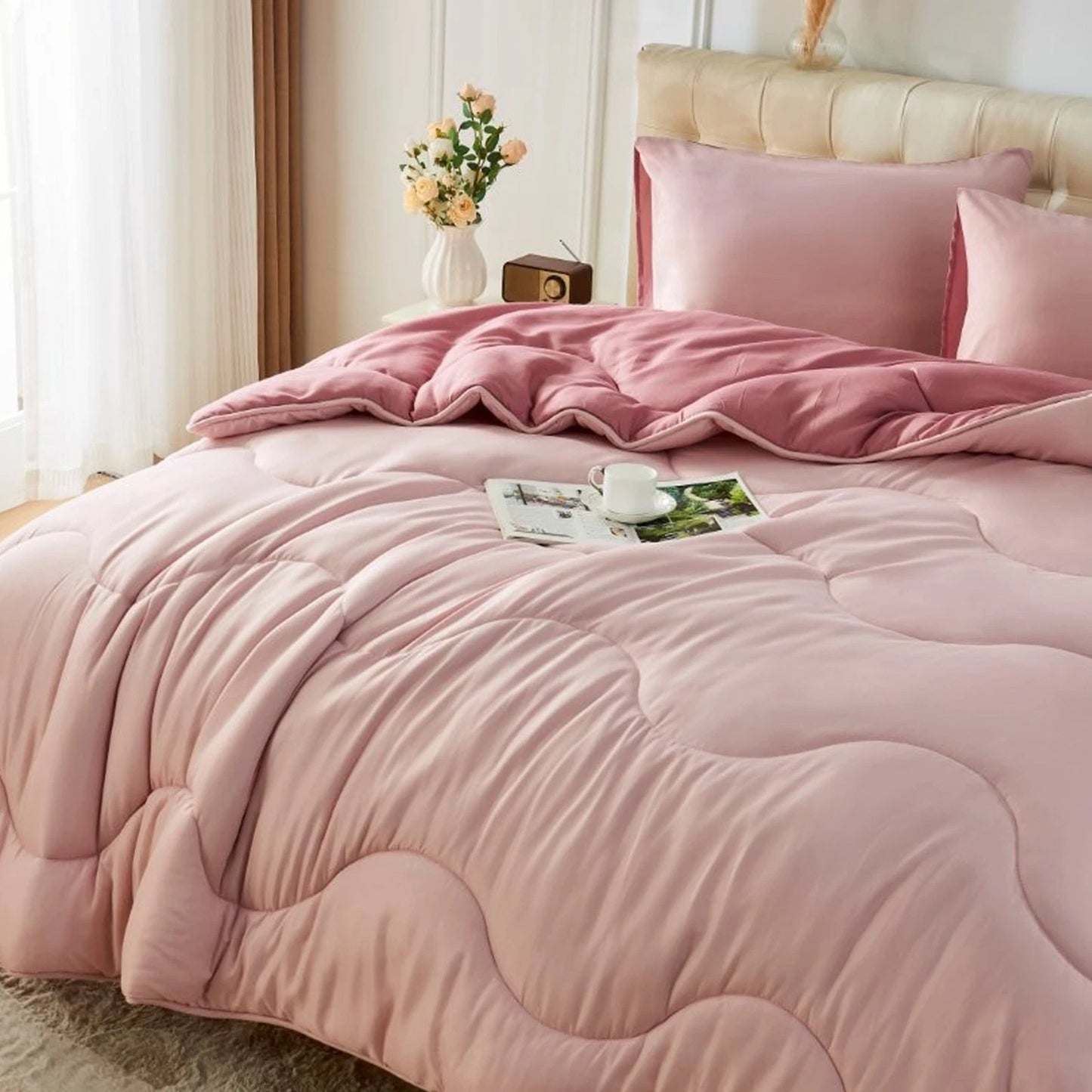 Coverless 10.5 Tog Reversible Wave Duvet