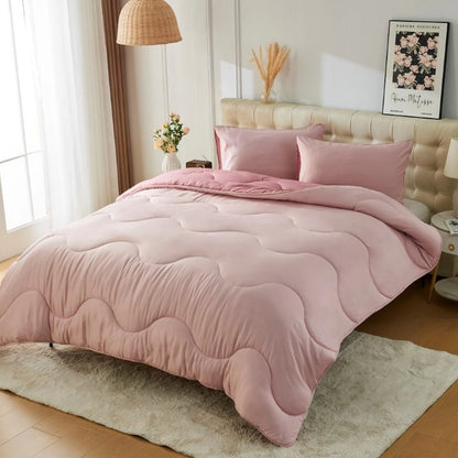 Coverless 10.5 Tog Reversible Wave Duvet