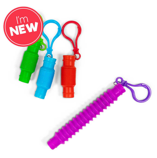 Mini Keyring Pop Tube Fidget Toy Keyring