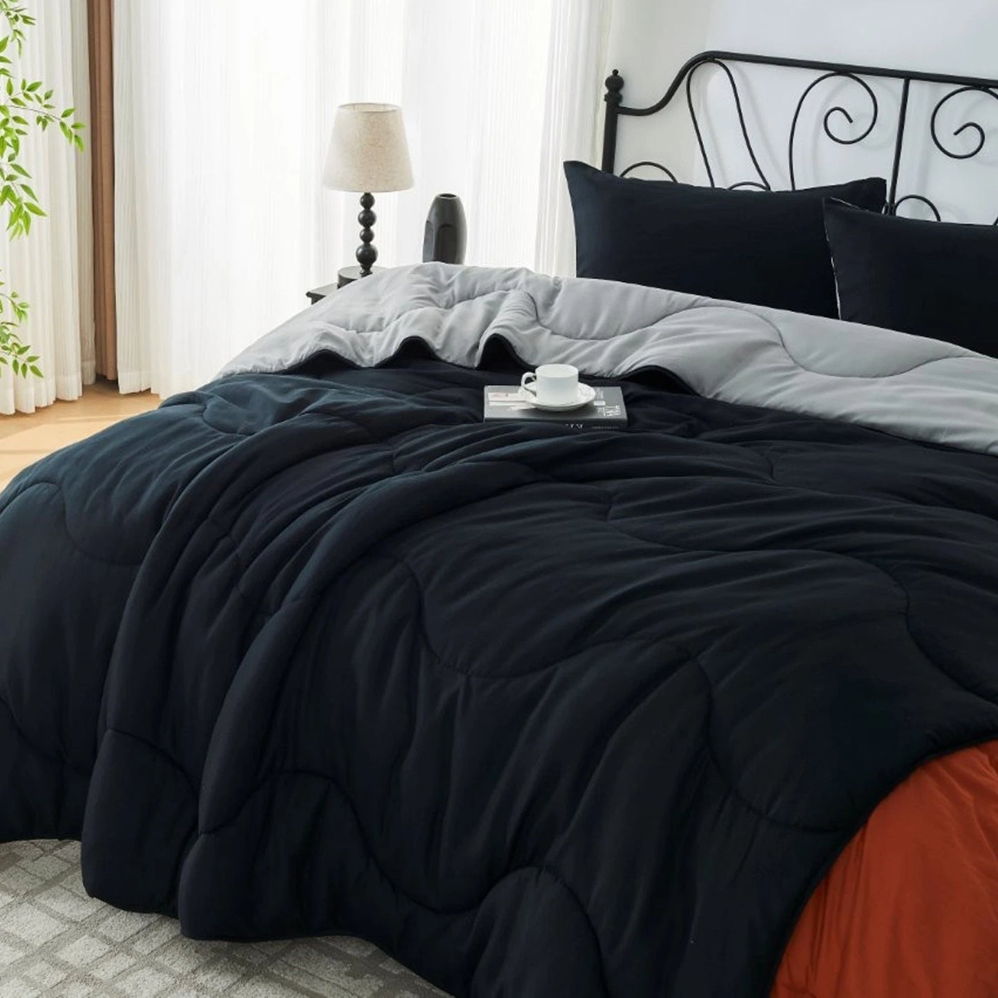 Coverless 10.5 Tog Reversible Wave Duvet