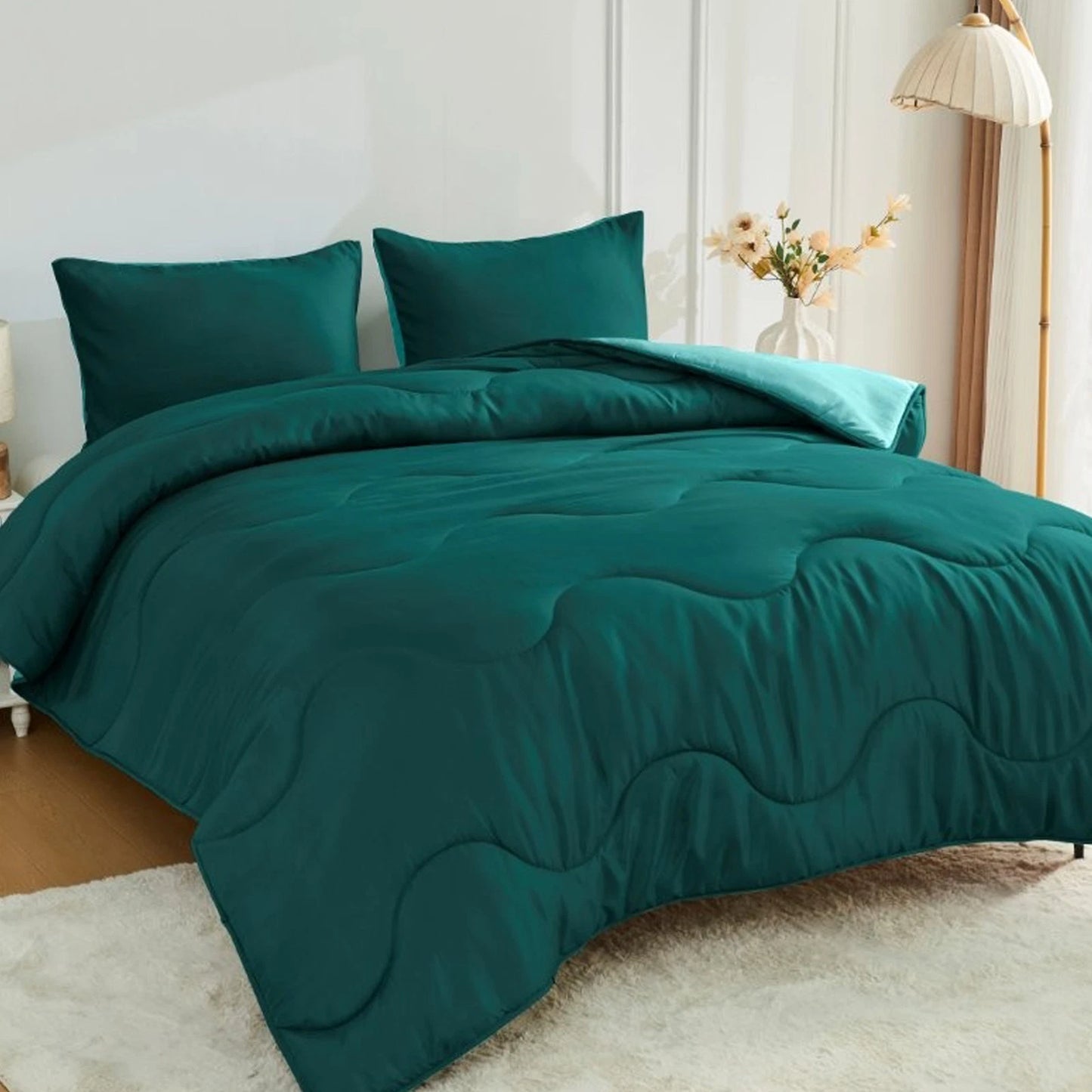 Coverless 10.5 Tog Reversible Wave Duvet