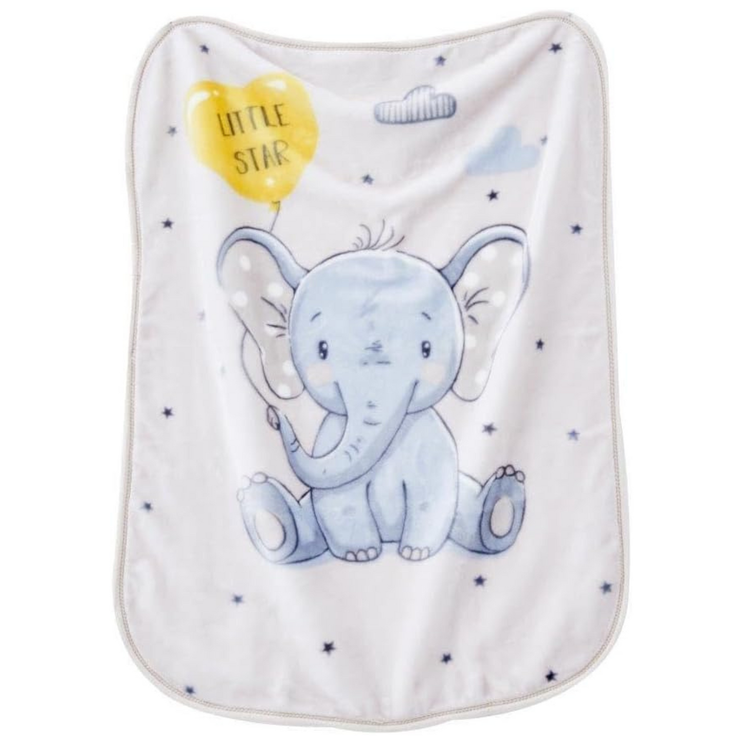 Little Star Elephant Soft Fleece Baby Blanket