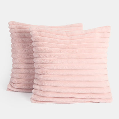 Faux Fur Thick Ribbed 18" Cushion Cover