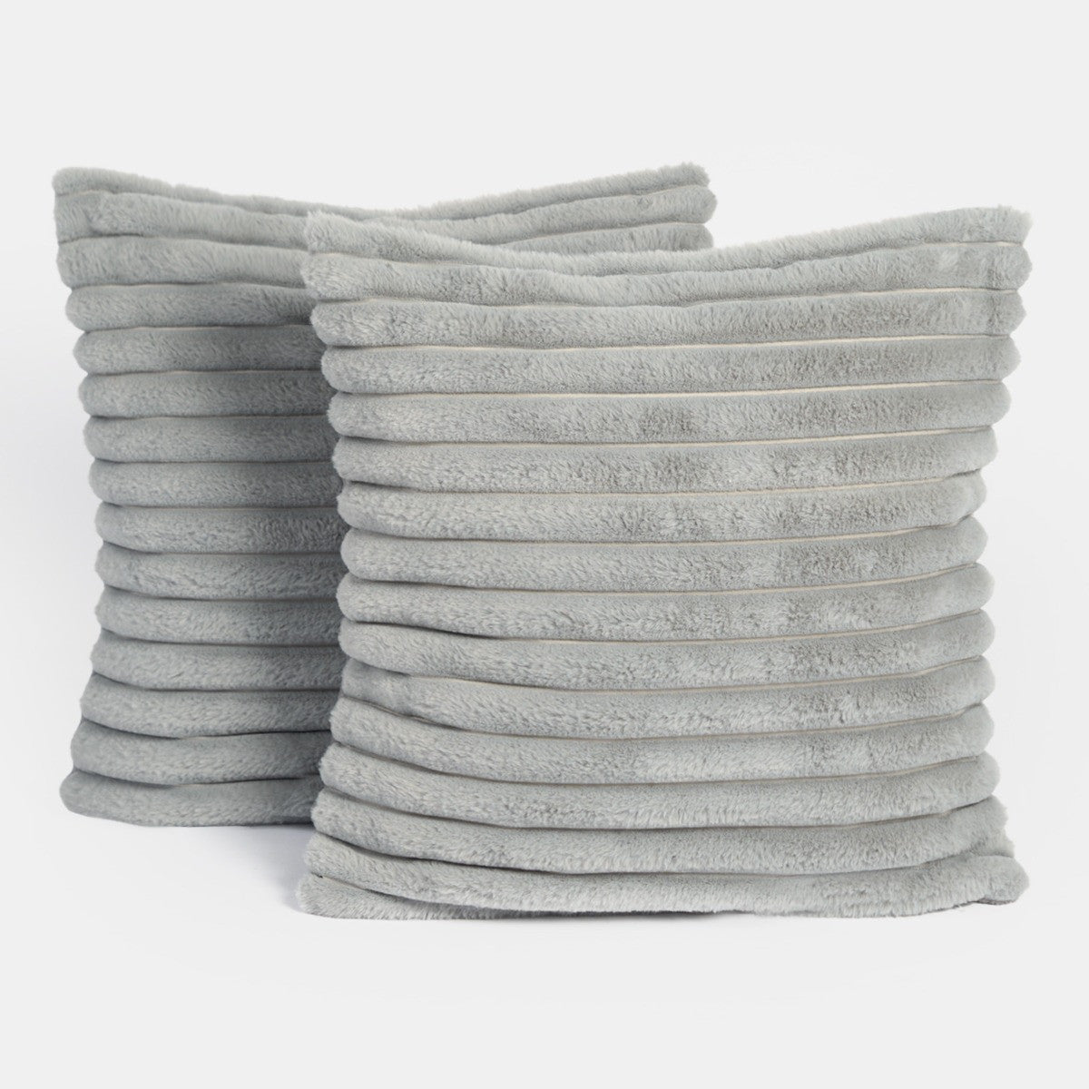 Faux Fur Thick Ribbed 18" Cushion Cover