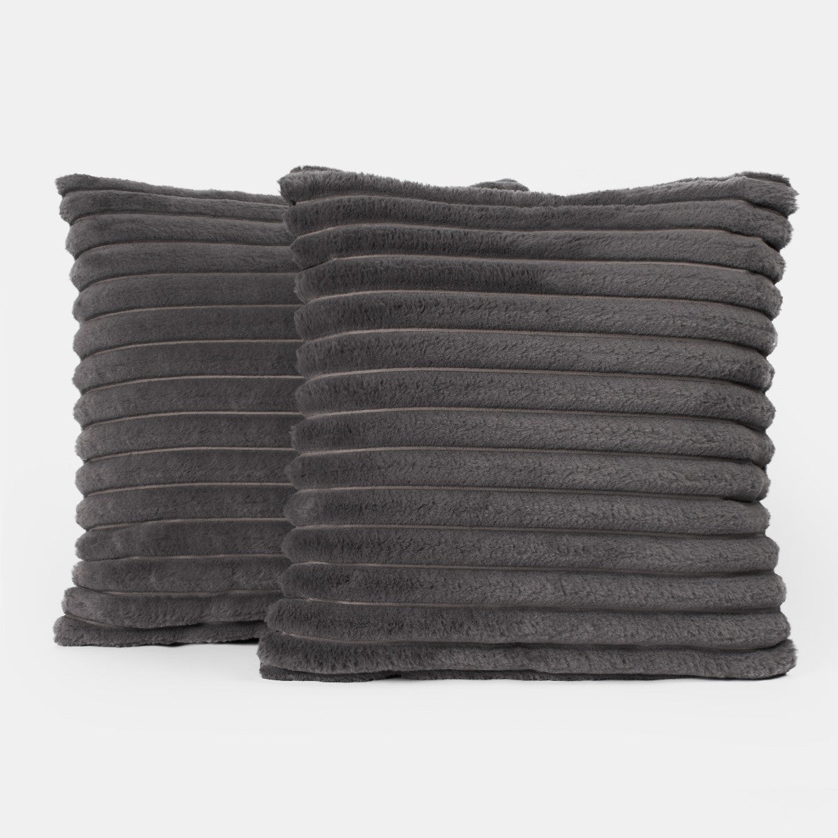 Faux Fur Thick Ribbed 18" Cushion Cover