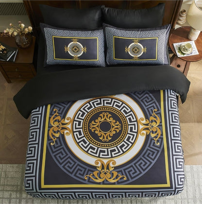 Greek Luxury Microfibre Duvet Cover & Pillowcase Set