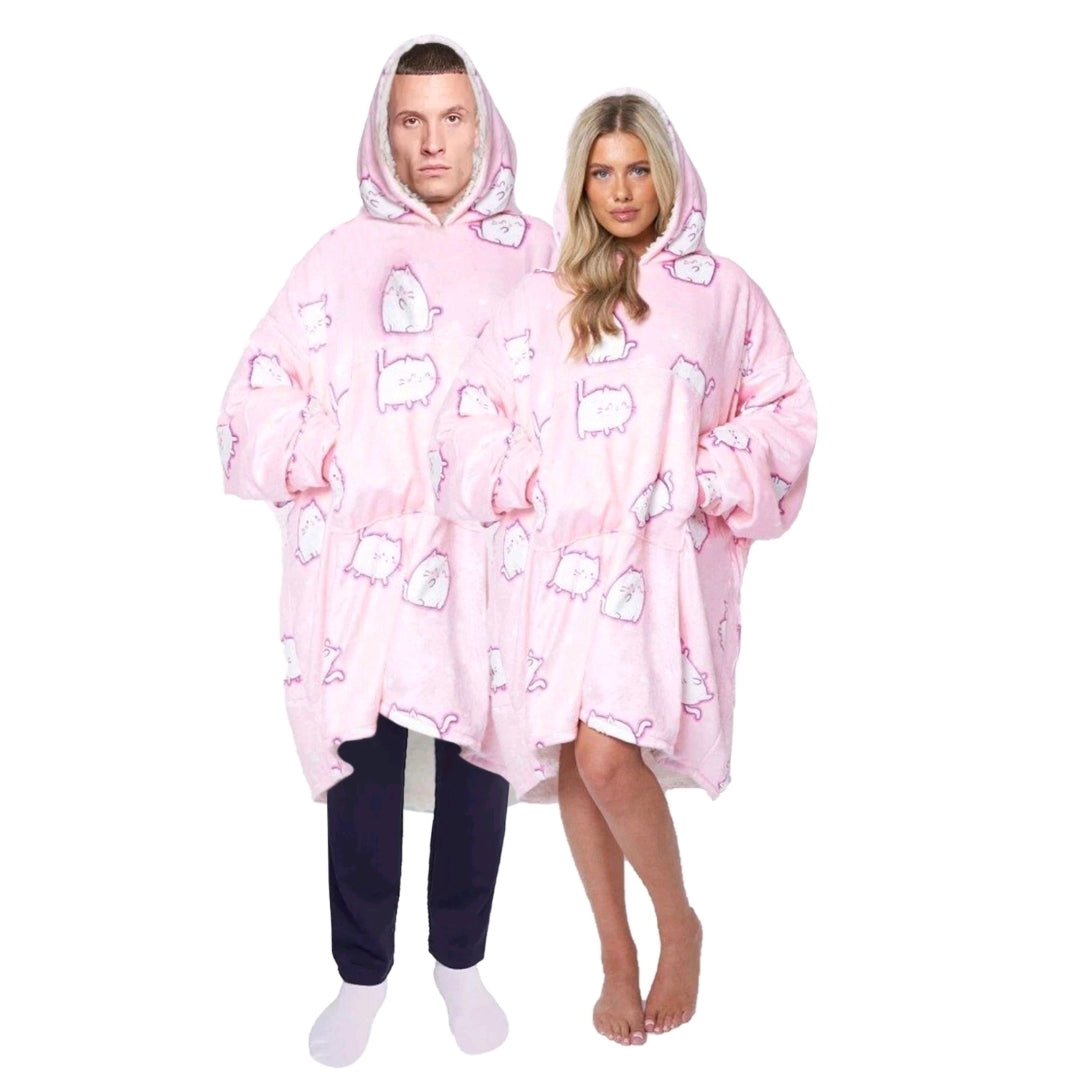 Extra Thick Oversized Sherpa Fleece Hoodie Blanket