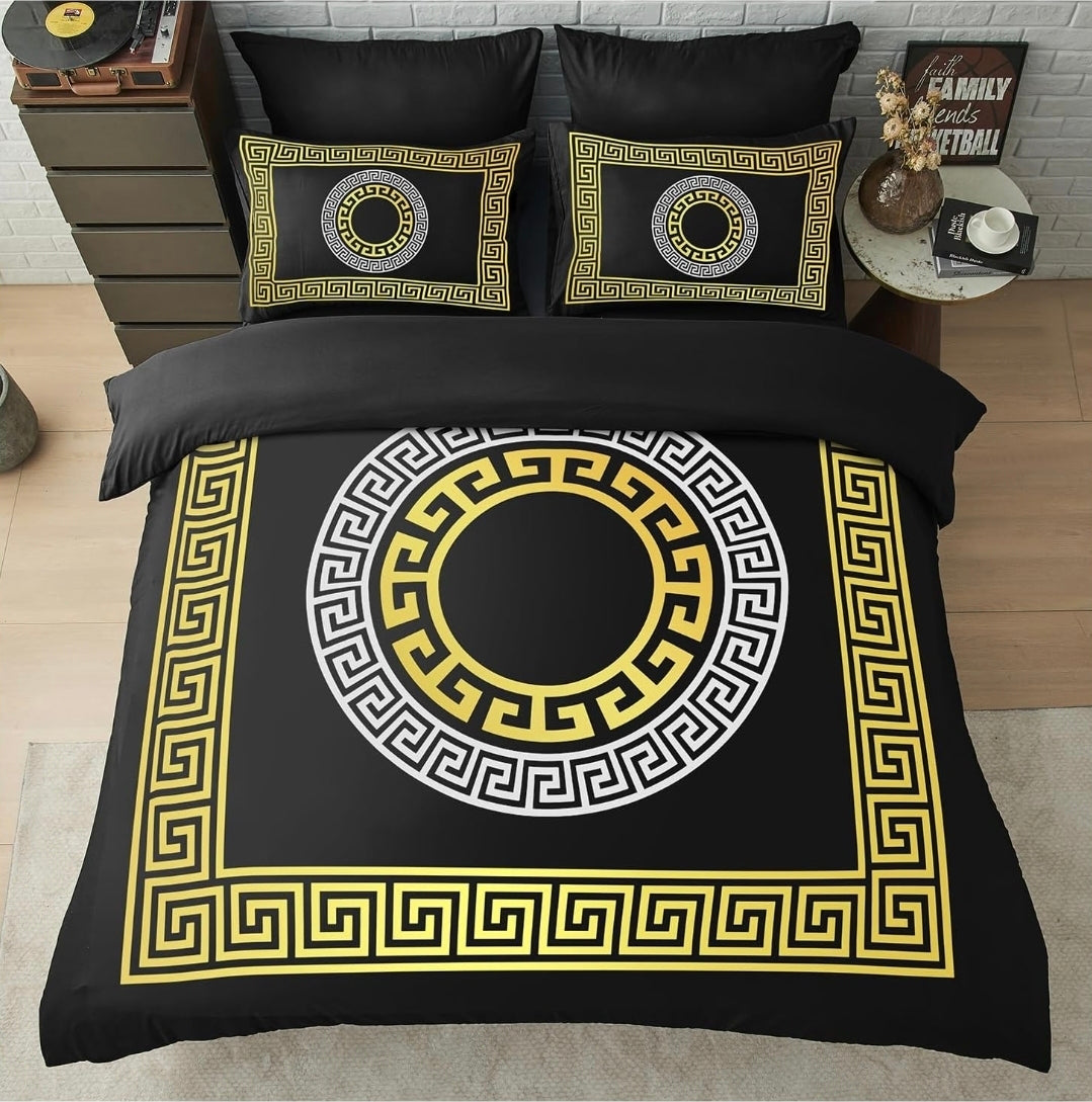 Greek Luxury Microfibre Duvet Cover & Pillowcase Set