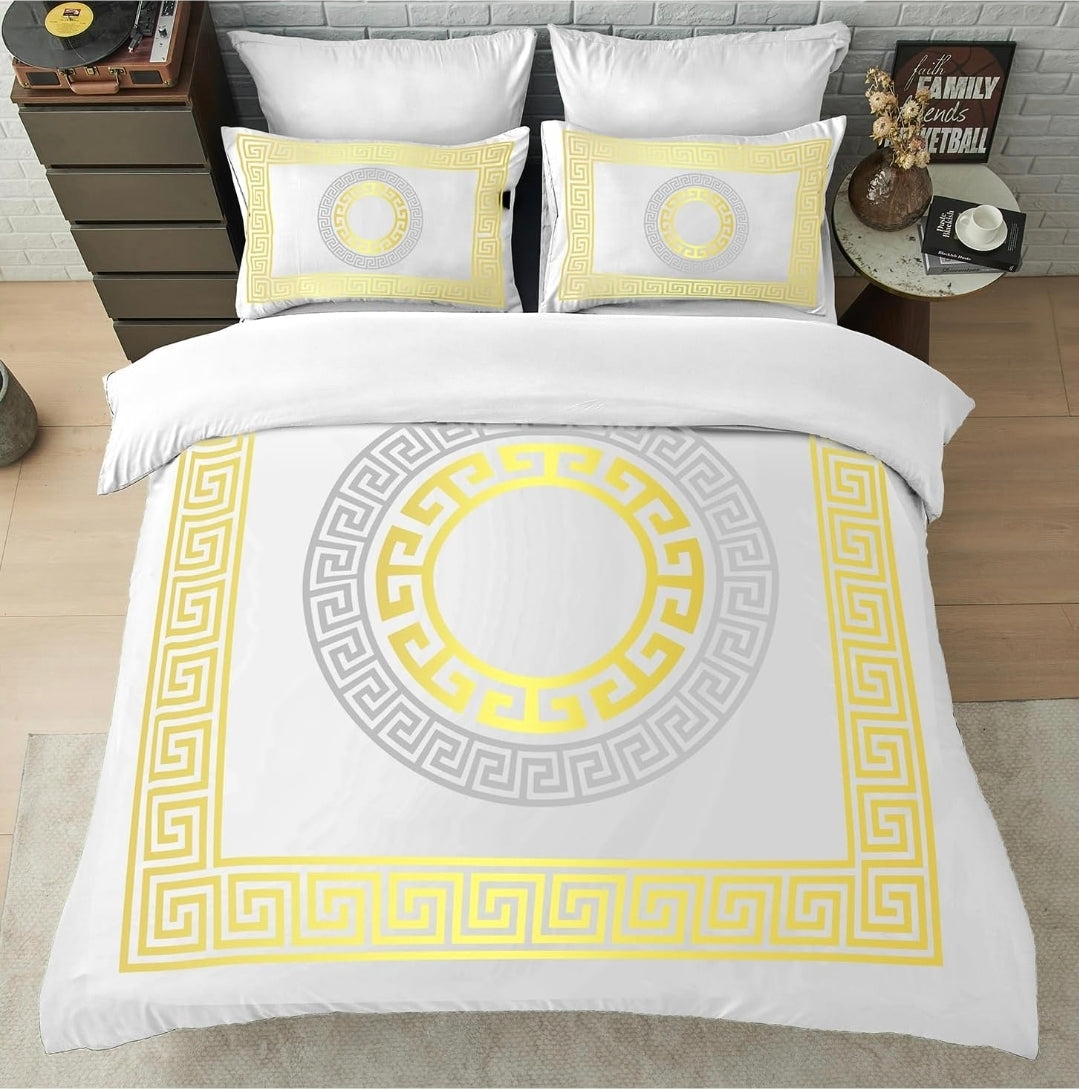 Greek Luxury Microfibre Duvet Cover & Pillowcase Set