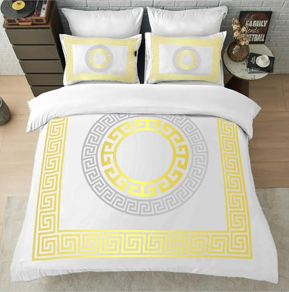 Greek Luxury Microfibre Duvet Cover & Pillowcase Set
