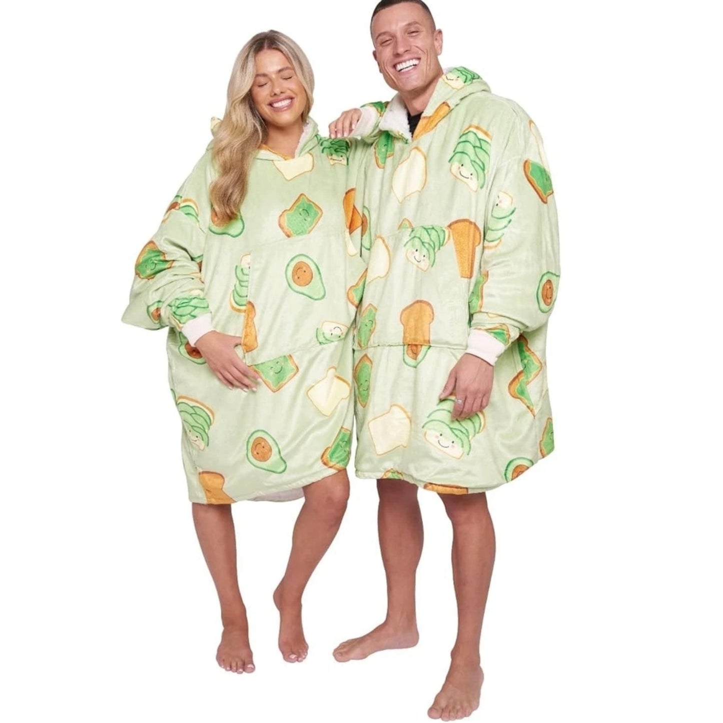 Extra Thick Oversized Sherpa Fleece Hoodie Blanket