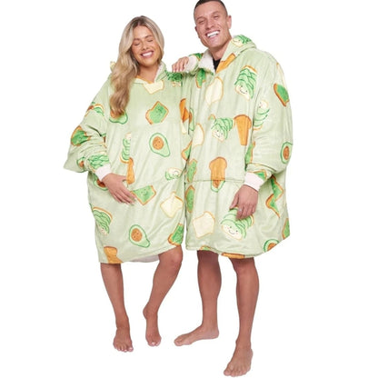 Extra Thick Oversized Sherpa Fleece Hoodie Blanket