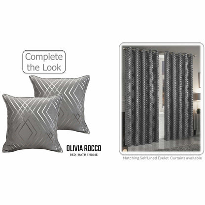 Geo Sparkle 18" Silver Foil Cushion Cover