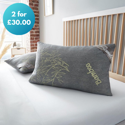 Charcoal Bamboo Memory Foam Hypoallergenic Pillow