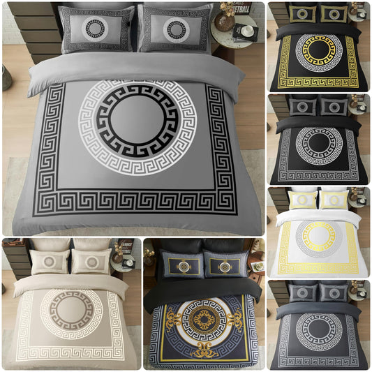 Greek Luxury Microfibre Duvet Cover & Pillowcase Set
