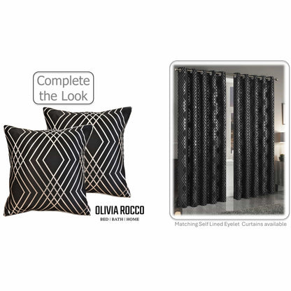 Geo Sparkle 18" Silver Foil Cushion Cover