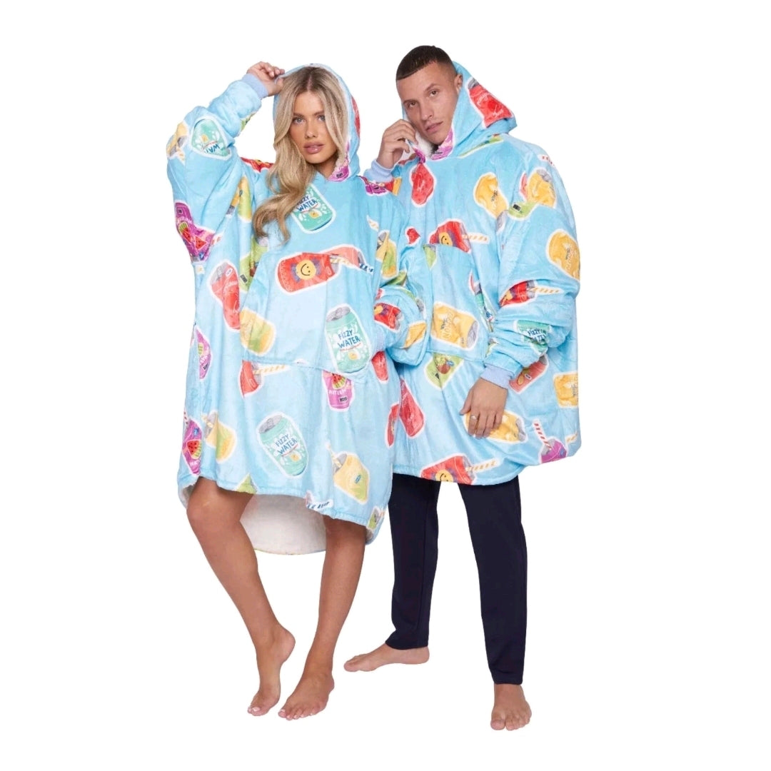 Extra Thick Oversized Sherpa Fleece Hoodie Blanket