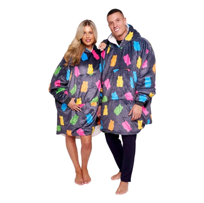 Extra Thick Oversized Sherpa Fleece Hoodie Blanket
