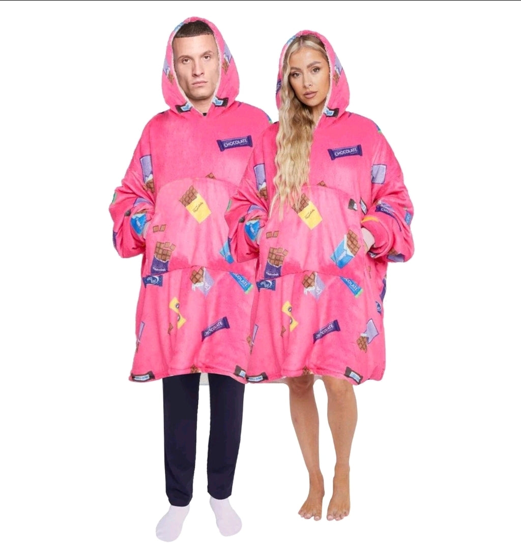 Extra Thick Oversized Sherpa Fleece Hoodie Blanket