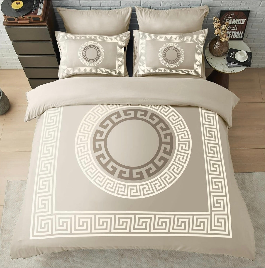 Greek Luxury Microfibre Duvet Cover & Pillowcase Set