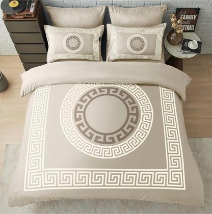 Greek Luxury Microfibre Duvet Cover & Pillowcase Set