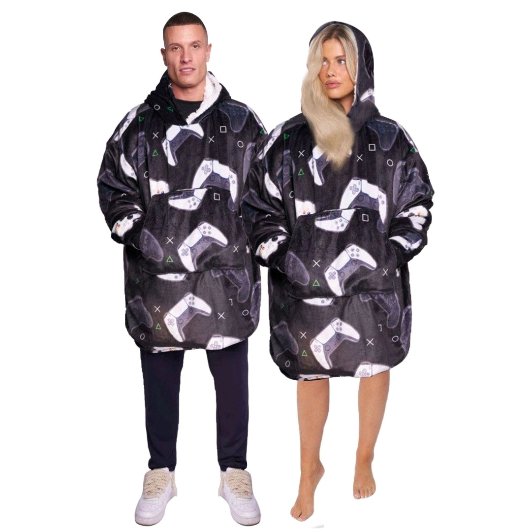 Extra Thick Oversized Sherpa Fleece Hoodie Blanket