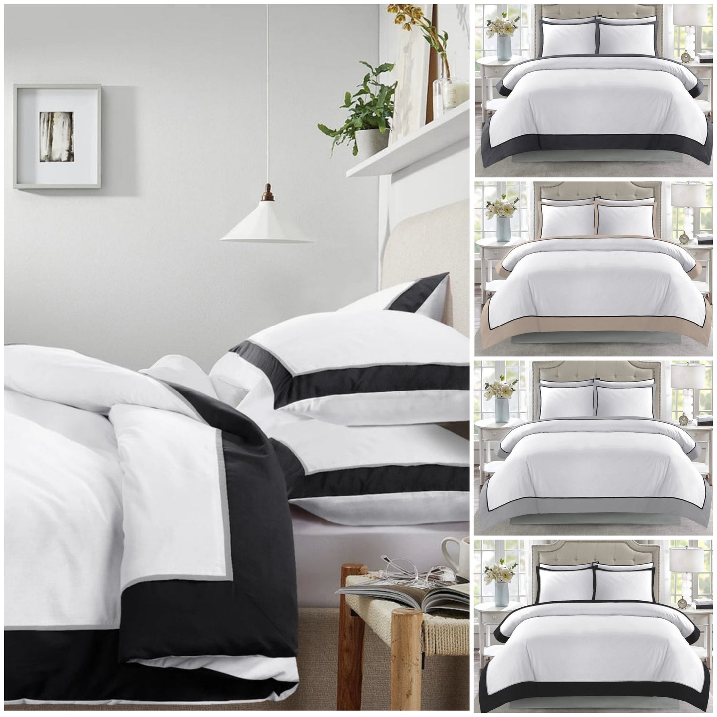 Hotel Collection Monarch Duvet Cover & Pillowcase Set | 4 Colours