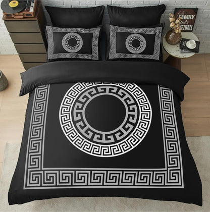 Greek Luxury Microfibre Duvet Cover & Pillowcase Set