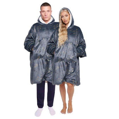 Extra Thick Oversized Sherpa Fleece Hoodie Blanket