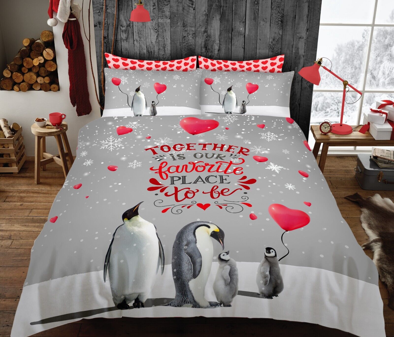 Penguin fleece duvet cheap set