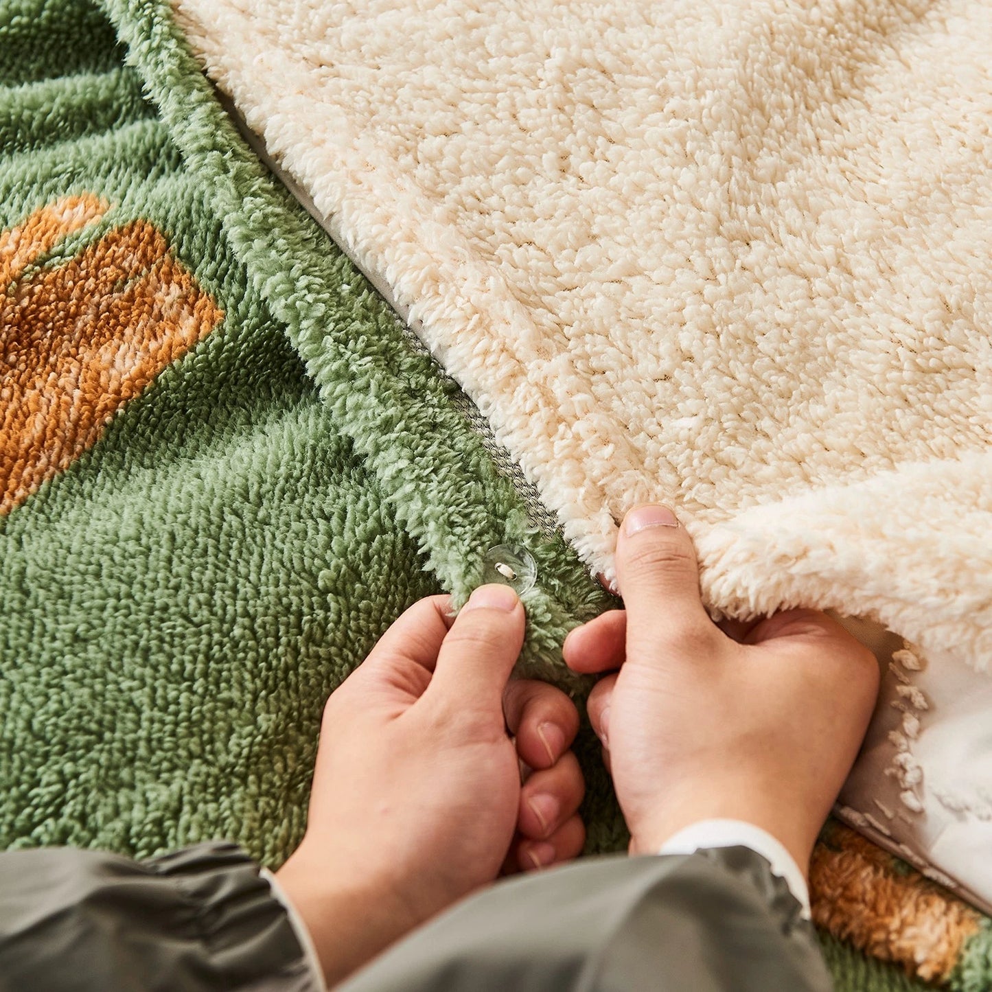 Highland Cow Teddy Duvet Set With Reversible Sherpa Fleece Fur