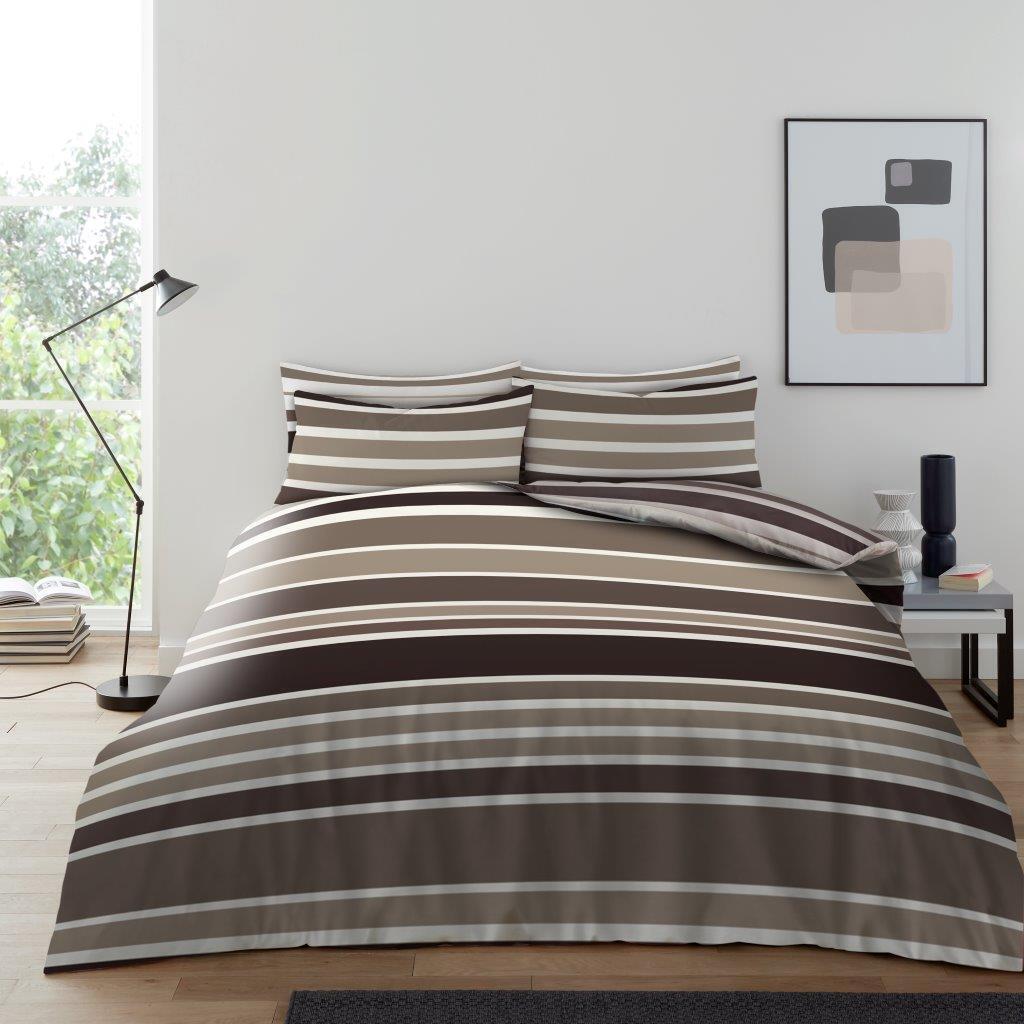 Burford Stripe - Complete Collection Duvet Set With Fitted Sheet