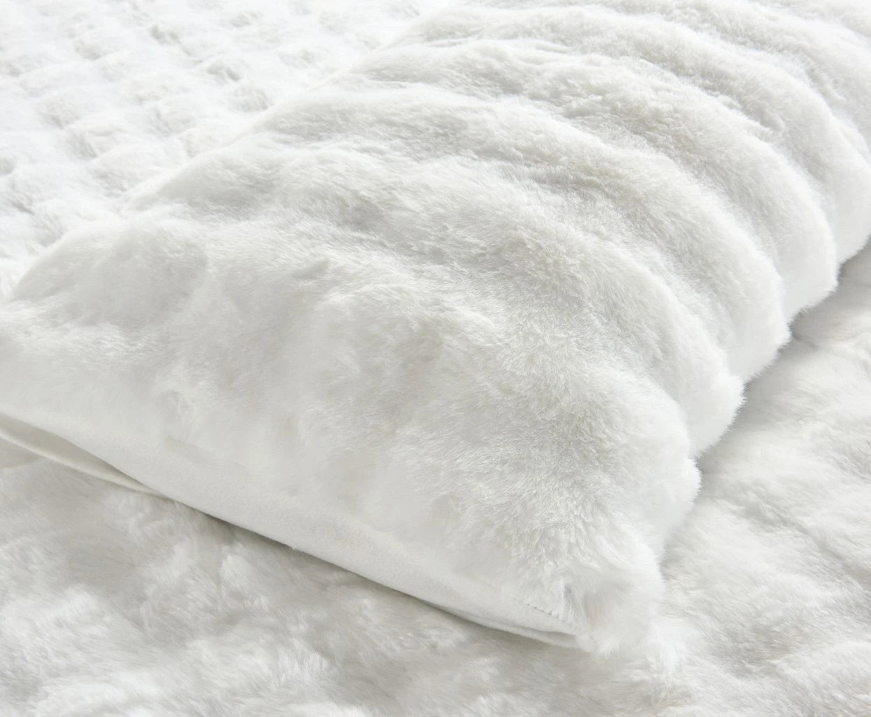 Super Soft Faux Fur Square Design Duvet Set