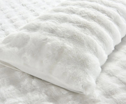 Super Soft Faux Fur Square Design Duvet Set