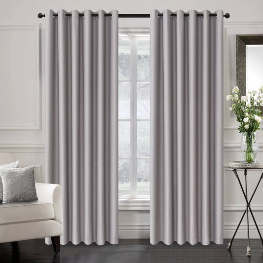 Silver Thermal Blackout Curtain Pair