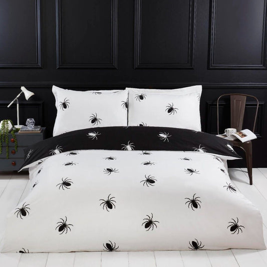 Black Spider Gothic Reversible Duvet Set