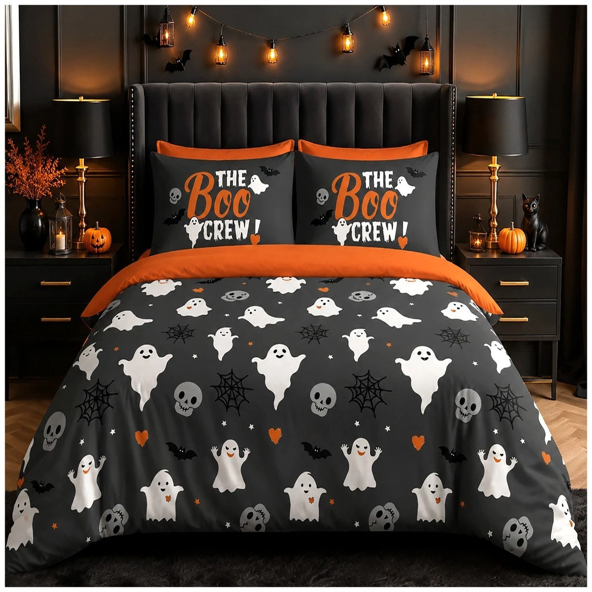 Gothic Halloween Reversible Duvet Set - Ghosts & Ghouls