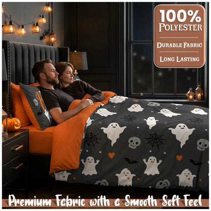Gothic Halloween Reversible Duvet Set - Ghosts & Ghouls