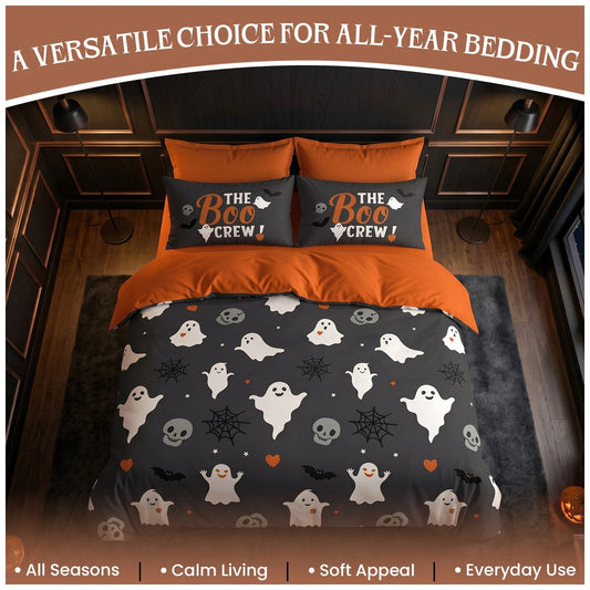 Gothic Halloween Reversible Duvet Set - Ghosts & Ghouls