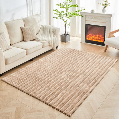 Super Soft Faux Rabbit Fur Non-Slip Rug