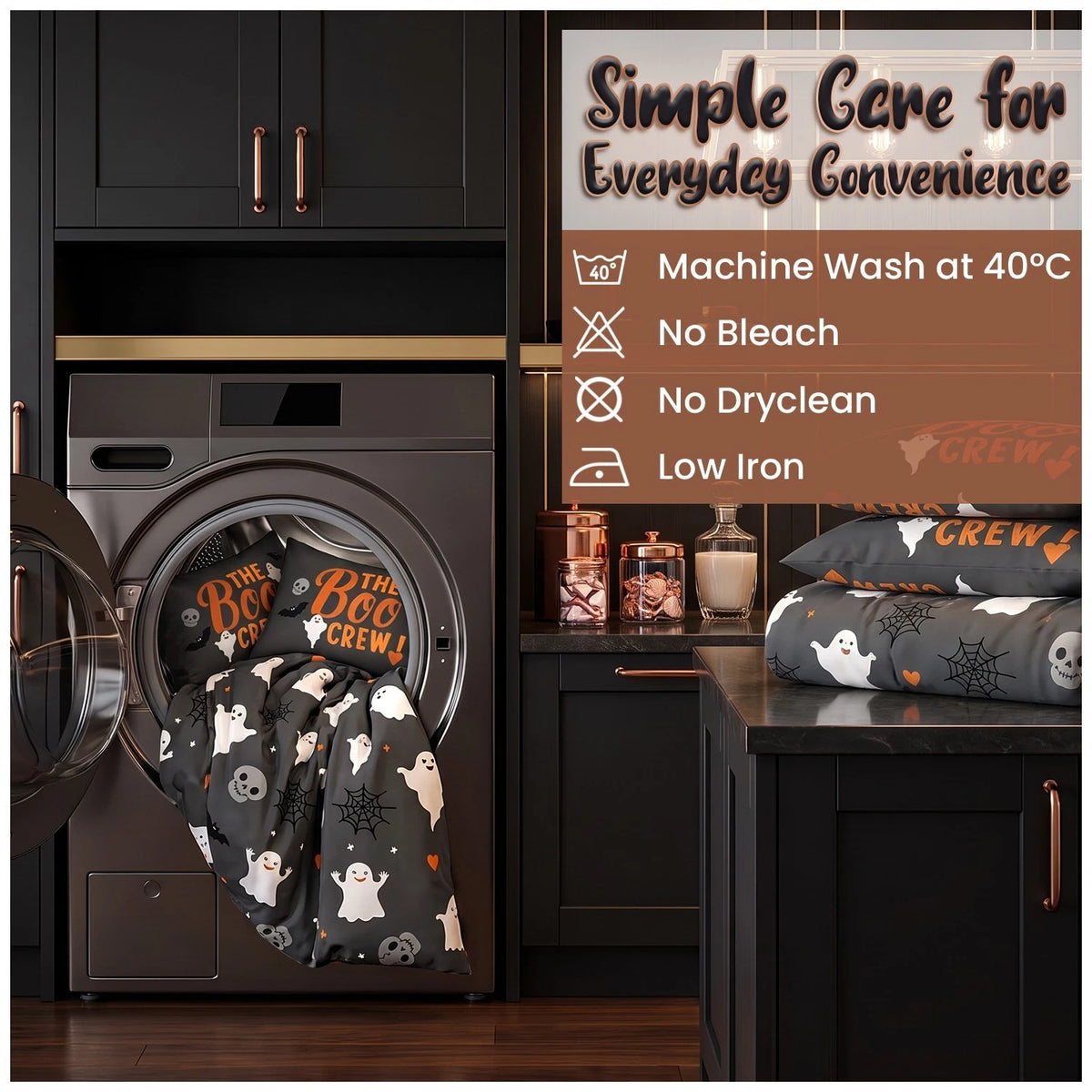 Gothic Halloween Reversible Duvet Set - Ghosts & Ghouls