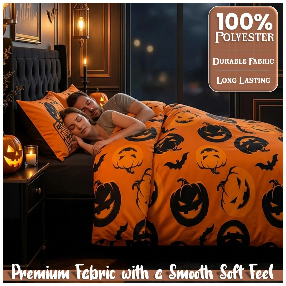 Gothic Halloween Reversible Duvet Set - Fright Night