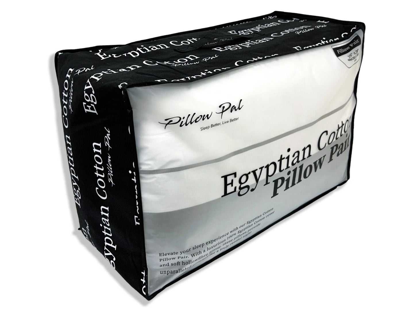 Egyptian Cotton Luxury Anti-Allergy Pillow Pair